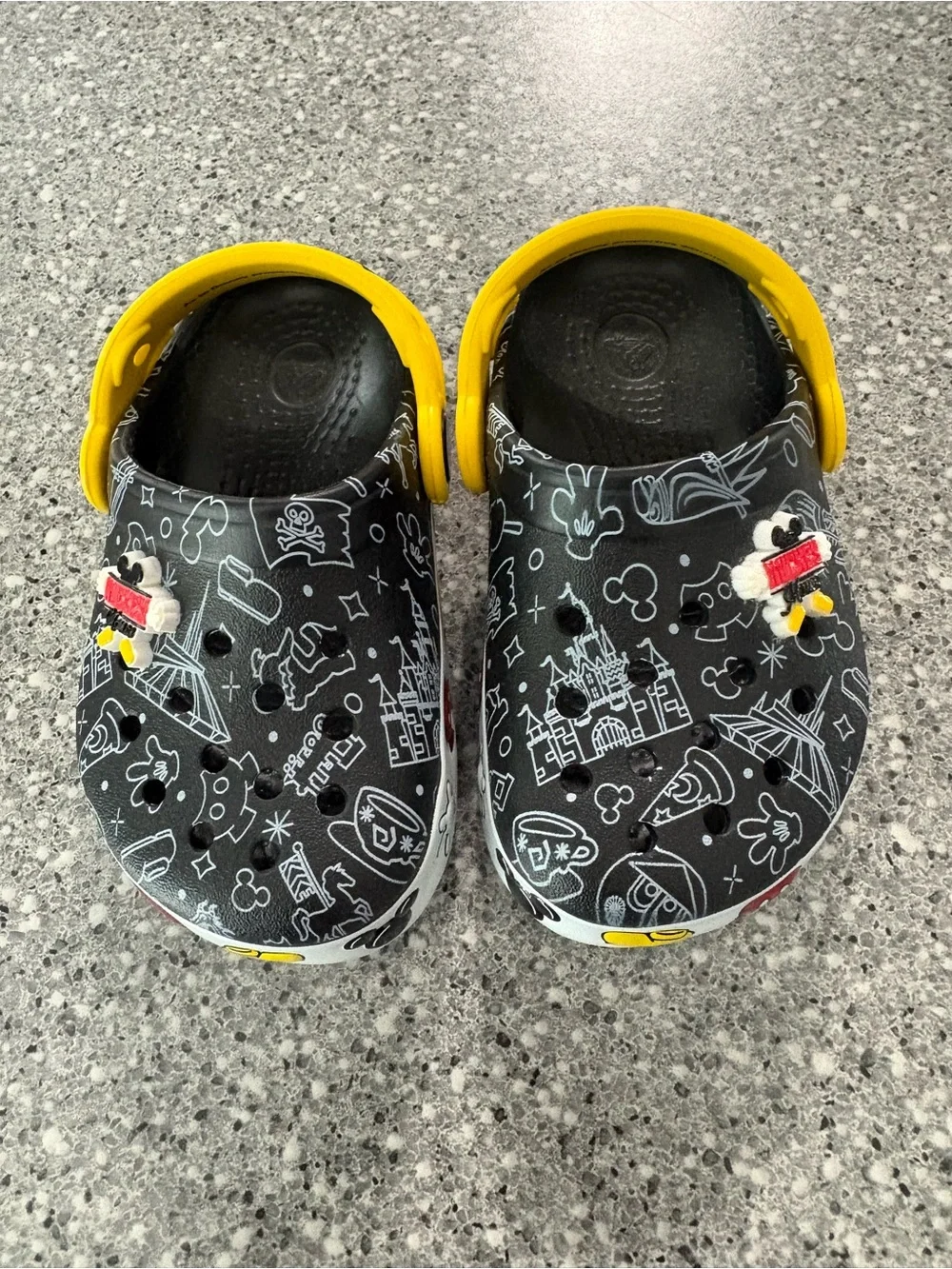 Crocs Disney Mickey Mouse light up Toddler Classic Clog with Yellow Strap